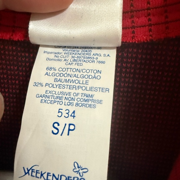 Weekenders Red Grid Knit Blazer size S & Skirt Set Size M - Picture 5 of 10